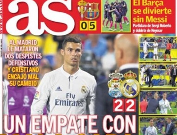 Báo Tây Ban Nha chê trách Ronaldo