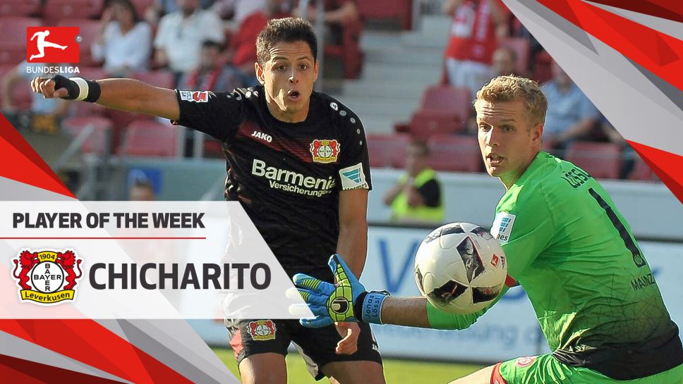 Cú hat-trick của Chicharito vào lưới Mainz