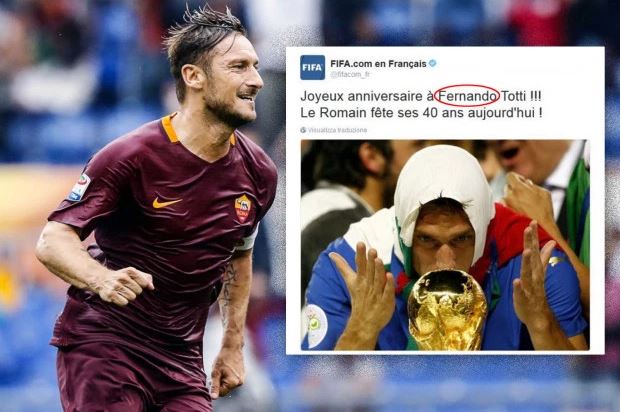 Theo FIFA thì Totti và Torres có họ hàng gần
