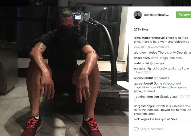 Ibrahimovic hăng say luyện tập trong ngày nghỉ