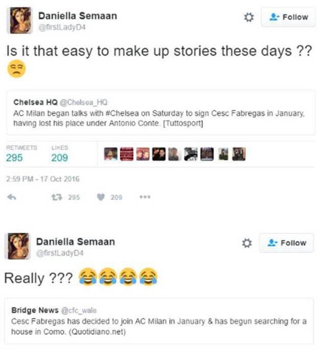 Ảnh bài viết Vợ Fabregas lên tiếng trước tin đồn liên quan đến Milan