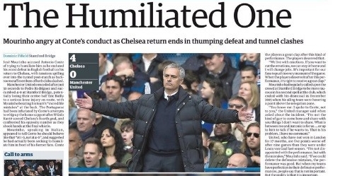 Ảnh bài viết Báo Anh mỉa mai Mourinho 'bị làm nhục'