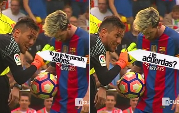 Thủ thành Valencia chế giễu Messi