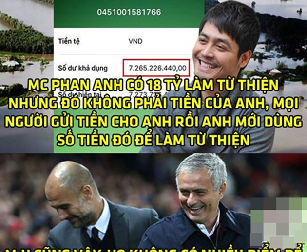 Ảnh chế: Pep “trọc” gửi điểm nhờ Mou phát từ thiện; Tính chất bắc cầu giúp U19 VN chinh phục “núi Phú Sĩ”