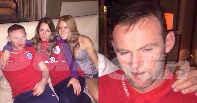 Rooney say xỉn "vui vẻ" với 2 kiều nữ xinh đẹp