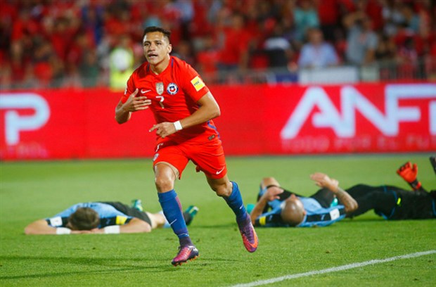 Sanchez lập cú đúp, Chile ngược dòng nhấn chìm Uruguay 