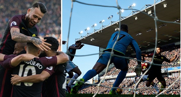 Aguero lại giải cứu Guardiola, City thoát hiểm rời Turf Moor