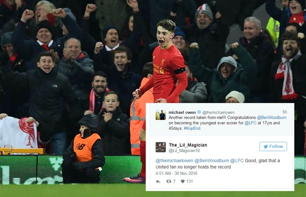 Woodburn lập kỷ lục, fan Liverpool hả hê 'ném đá' Owen