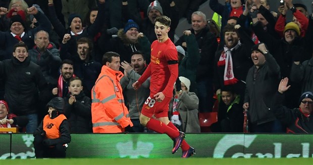 Woodburn và những cầu thủ trẻ nhất từng ghi bàn cho Liverpool