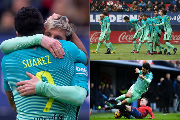 Suarez mở điểm, Messi rực sáng, Barcelona phả hơi nóng vào gáy Real Madrid