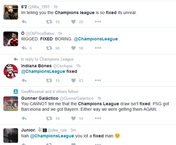 "Kết quả bốc thăm Champions League bị dàn xếp"
