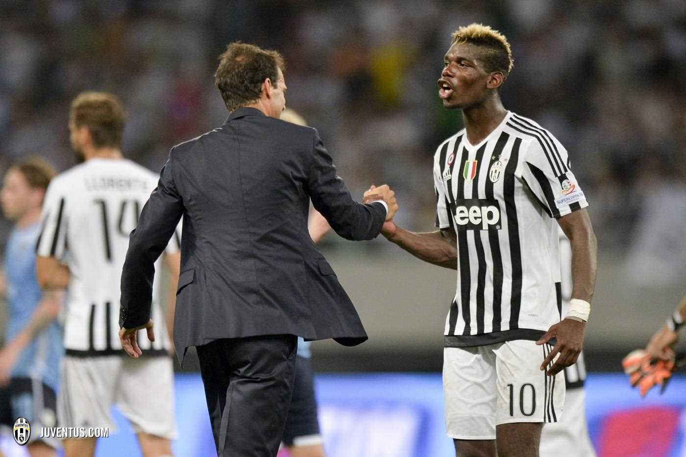 Paul Pogba và Max Allegri đọ tài dứt điểm tại Juventus