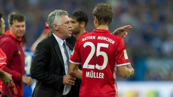 Carlo Ancelotti cần thay đổi để Thomas Muller ghi bàn trở lại