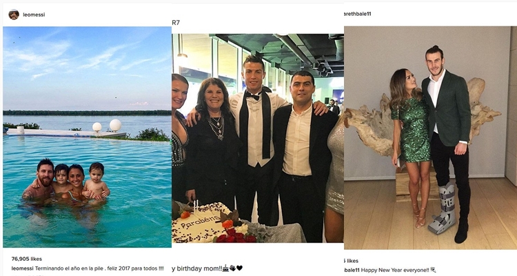 Ronaldo, Messi và Sharapova nô nức chào năm mới 2017
