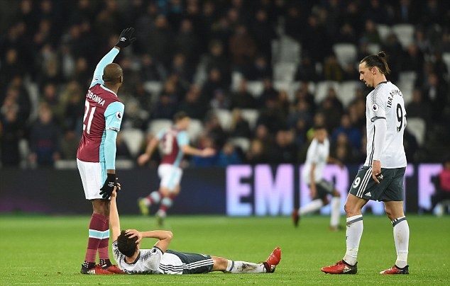 Ảnh bài viết Ander Herrera đổ máu, phải khâu 3 mũi