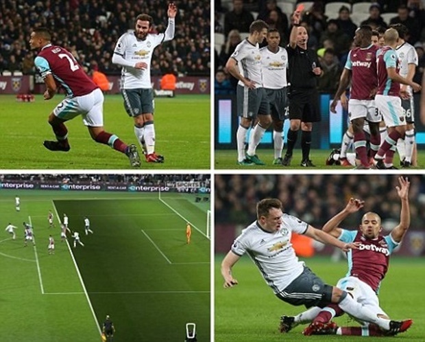 Ảnh bài viết Chùm ảnh: Man Utd may mắn vượt West Ham nhờ thẻ đỏ và... việt vị