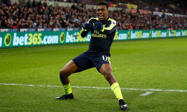 Ảnh bài viết Iwobi ghi bàn vào lưới Swansea (Swansea vs Arsenal)