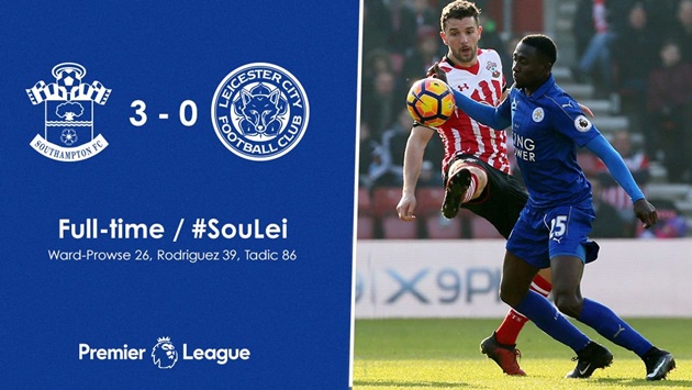 Ảnh bài viết Chùm ảnh: Thua thảm Southampton, Leicester City tiến gần vực thẳm 