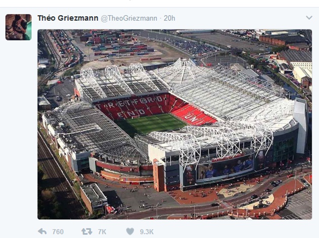 Ảnh bài viết Nhà Griezmann phát cuồng vì Man Utd