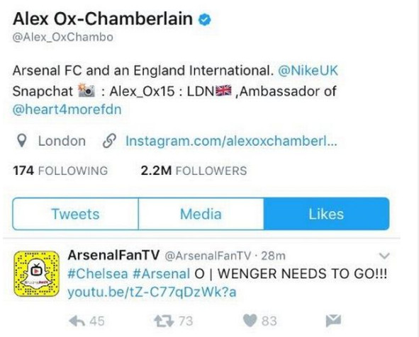Ảnh bài viết Chamberlain công khai ủng hộ sa thải Wenger?