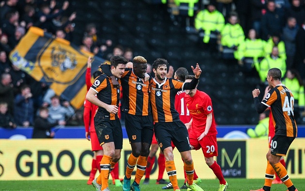 Ảnh bài viết Thúc thủ trước Hull City, Liverpool đứng trước nguy cơ văng khỏi top 4