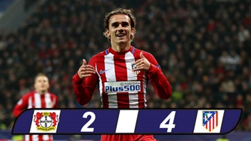 Ảnh bài viết Cú sút quyết đoán của Antoine Griezmann vs Leverkusen