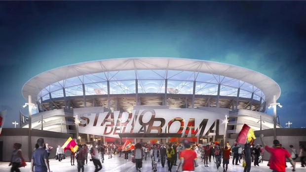 Chùm ảnh: Phát họa sân vận động mới của AS Roma