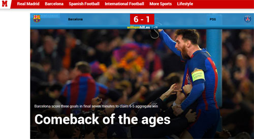 Truyền thông thế giới đã chao đảo thế nào trước Barcelona?