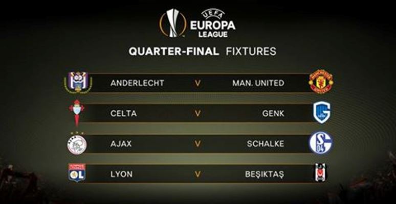 Bốc thăm tứ kết Europa League: Man United đụng Anderlecht