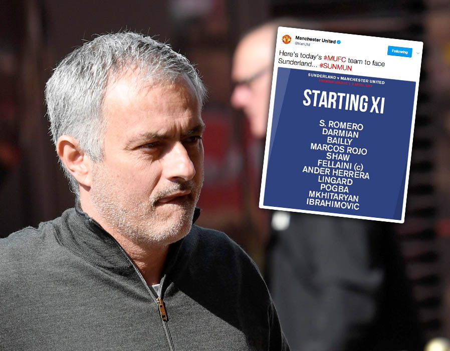 Ảnh bài viết CĐV M.U 'nổi điên', đòi đuổi Mourinho khi nhìn vào đội hình đấu Sunderland