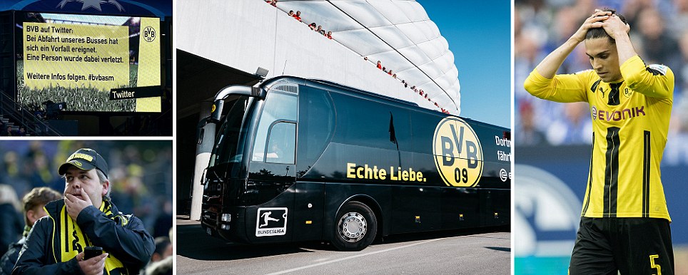 SỐC: Xe bus phát nổ, trận Dortmund - Monaco bị hủy