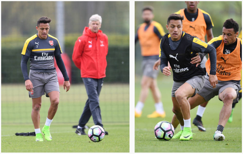 Ảnh bài viết Sanchez bị quần tả tơi trên sân tập của Arsenal