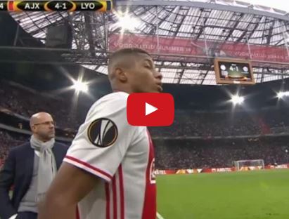 Màn trình diễn của David Neres trong chiến thắng 4-1 của Ajax trước Lyon