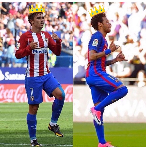 Griezmann 'phát cuồng' với màn trình diễn của Neymar trước Villarreal