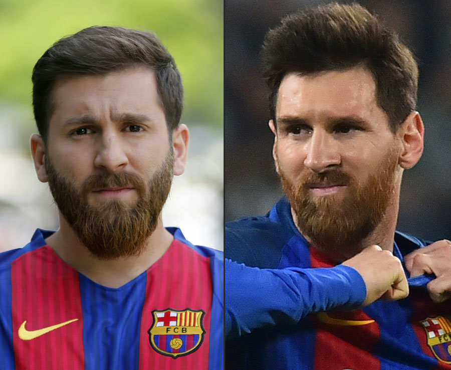 Chùm ảnh: Chàng trai nổi tiếng vì giống Messi đến khó tin