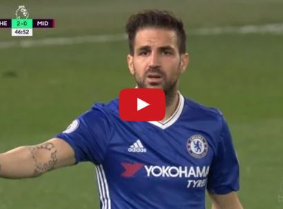 Ảnh bài viết Cesc Fabregas chơi rất hay trong trận Chelsea 3-0 Middlesbrough 