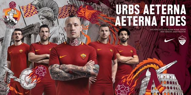 Ảnh bài viết AS Roma tung áo đấu 'chất lừ' mùa 2017/18 