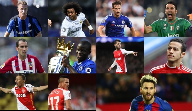 Ảnh bài viết Đội hình tiêu biểu châu Âu mùa 2016/17: Ronaldo lại vắng bóng