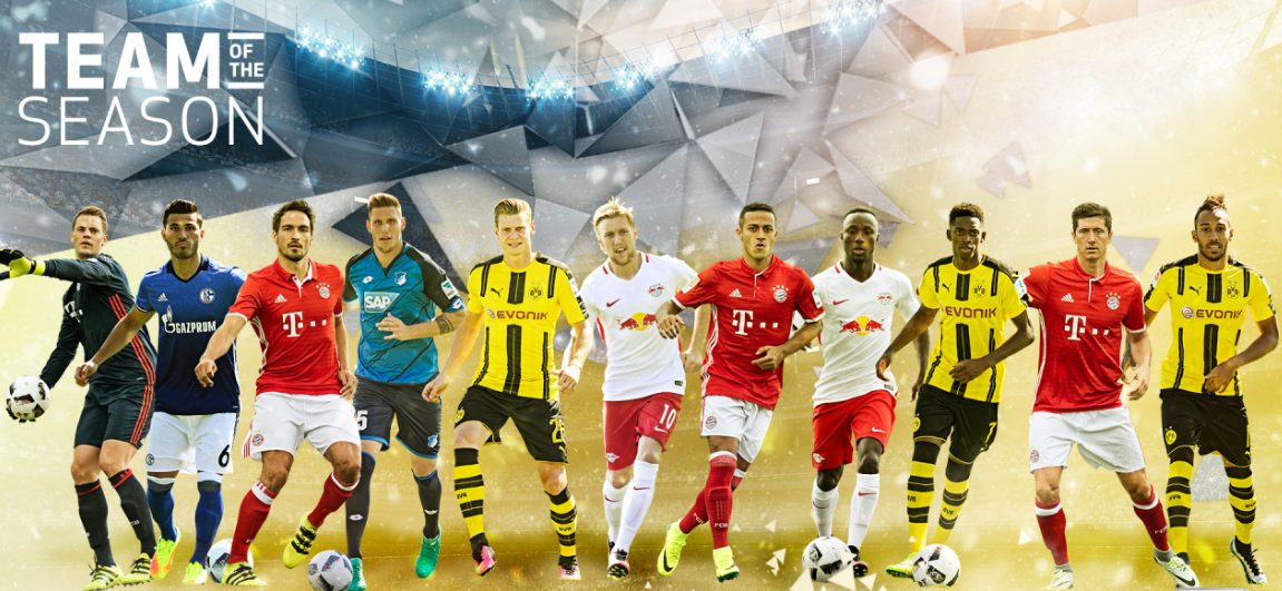 Đồ họa cuộc bầu chọn đội hình tiêu biểu Bundesliga 2017/18