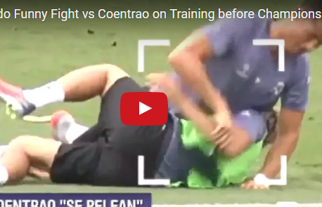 Ronaldo và Coentrao đánh nhau trên sân tập