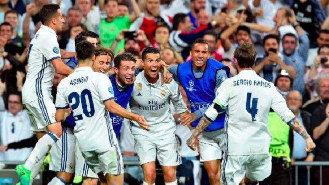 Điểm hệ số 5 năm của UEFA: Real lên đỉnh, M.U ngoài top 10