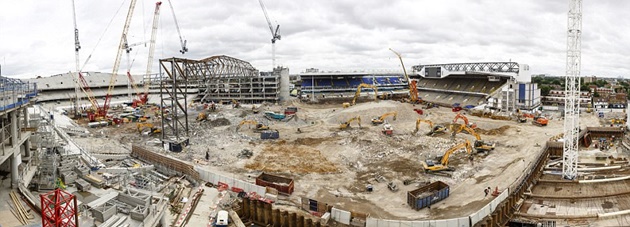 Sân White Hart Lane mới dần thành hình, quyết so kè với Emirates