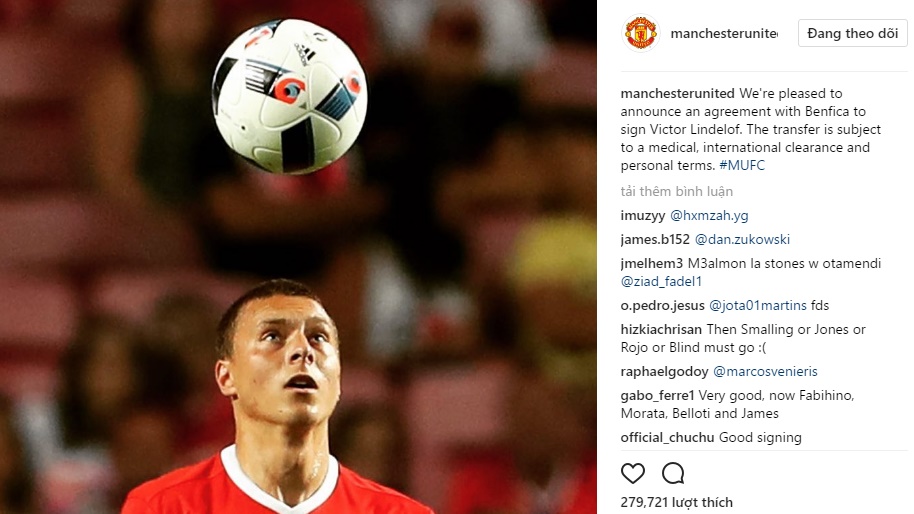 Ảnh bài viết Victor Lindelof CHÍNH THỨC gia nhập Man United