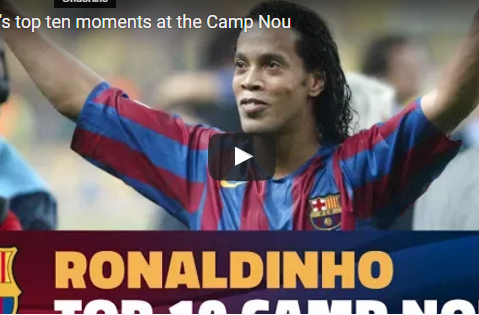 Ảnh bài viết 10 khoảnh khắc huyền thoại của Ronaldinho tại Camp Nou
