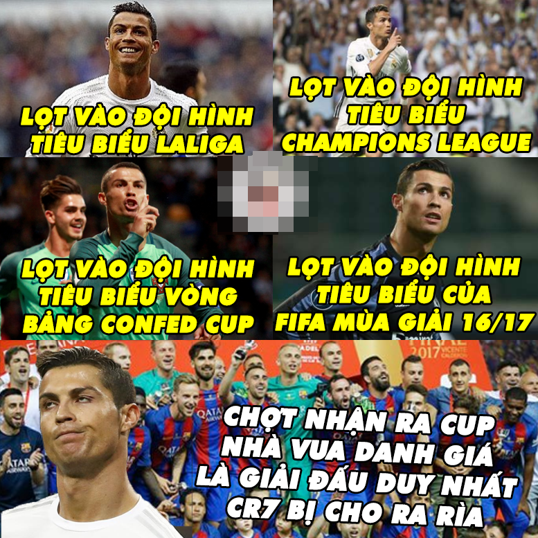 Ảnh chế: HLV Conte dùng "nhan sắc" mua giải; CR7 lỡ bóng vàng vì thiếu "cúp danh giá"?
