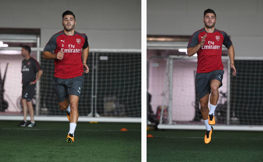 Ảnh bài viết Tân binh Kolasinac nỗ lực ghi điểm trong ngày đầu tập cùng Arsenal