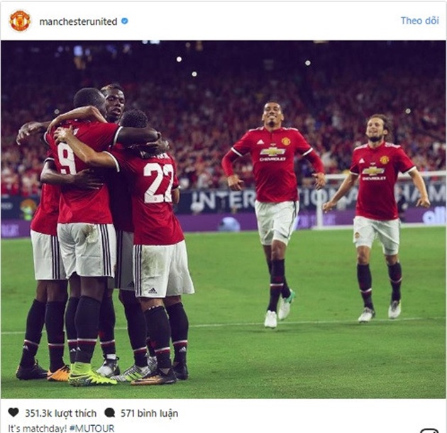 Ảnh bài viết Man Utd không có đối thủ trên mạng xã hội