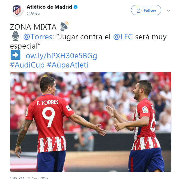 Ảnh bài viết Torres ghi bàn, fan Liverpool hóng ngày gặp lại