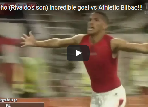 Siêu phẩm của Rivaldinho, con trai huyền thoại Rivaldo
