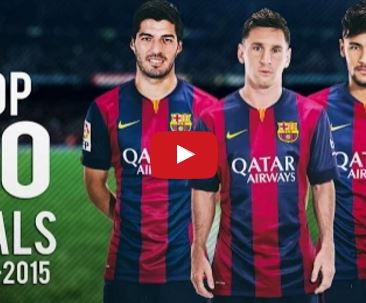 Top 30 bàn thắng đẹp nhất của bộ 3 MNS mùa 2014/15